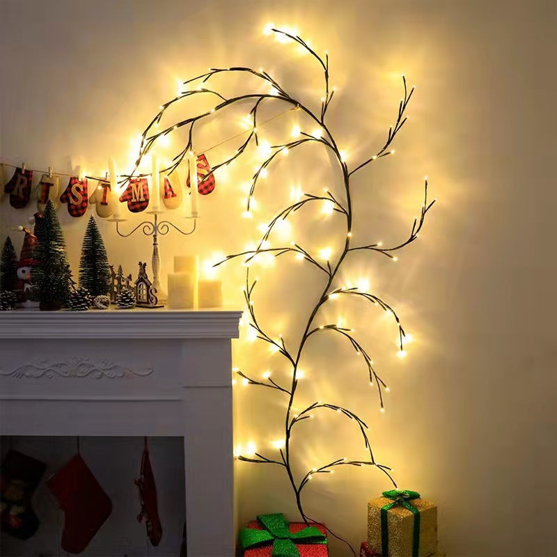 Vines With Lights Christmas Garland Light Flexible DIY Willow Vine Branch LED Light For Room Wall Wedding Party Decor